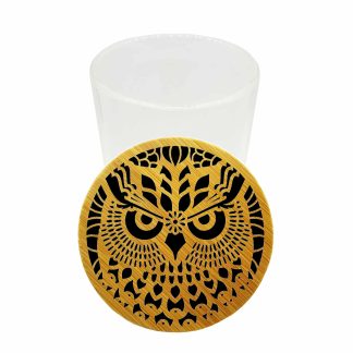 Owl Mandala Herb Storage Container – Smell Proof Weed Jar Bamboo Lid
