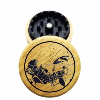The Hybrid™ Mini Grinder: PBRS – 2.3" Wooden Weed Grinder – Compact Herb Grinder