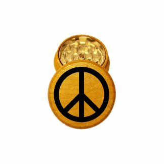 Peace Sign Mini Wooden Weed Grinder – 2PC Herb Grinder