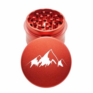 Peaks Red Mini Metal Herb Grinder – Compact Kief Catcher