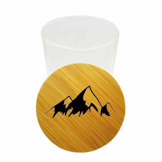 Peaks Herb Storage Jar Glass – 200ml Bamboo Lid Cannabis Container