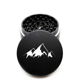USA Made The Puck® Grinder: The Peaks – Large 90mm Black Marijuana Grinder