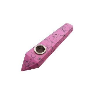 Pink Rhodonite Gemstone Pipe with Screen (Style #29)