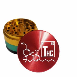 THC Molecule Full Size Rasta Weed Grinder – Top Rated Kief Catcher Grinder
