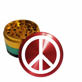 Peace Rasta Color Full Size Weed Grinder – Premium Grinding Performance