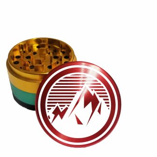 Retro Mountain 63mm Rasta Color Grinder – Premium Herb Grinding Tool