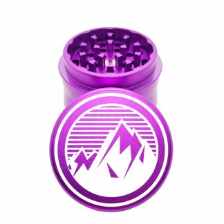 Retro Mountain Purple Aluminum Weed Grinder – Mini 4 Piece Grinder