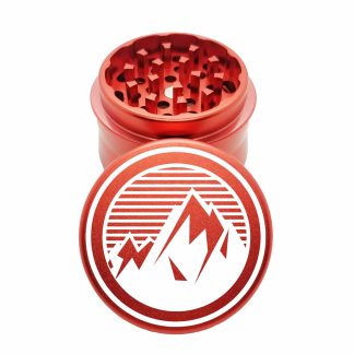 Retro Mountain Red Compact Herb Grinder – Best Mini Weed Crusher