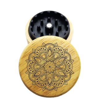 The Hybrid™ Mini Grinder: Rose – 2.3" Wooden Herb Grinder – Compact Grinder