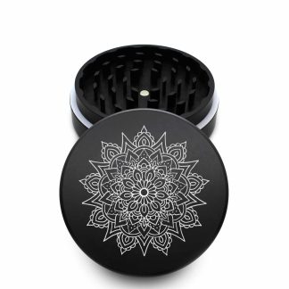 USA Made The Puck® Grinder: Sharktooth Mandala, 3.500 inch [90mm], 2 Piece