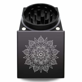 Sharktooth Mandala USA Built Square Herb Grinder – Premium 65mm Weed Mill