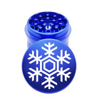 Snowflake Blue Pocket Herb Grinder – #1 Small Weed Crusher