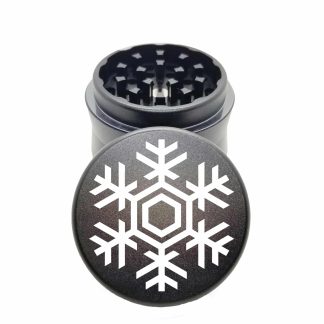 Snowflake Black Mini Weed Grinder – Portable Aluminum Herb Grinder