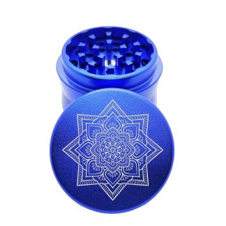 Star Mandala Blue Aluminum Weed Grinder – #1 Compact Crusher