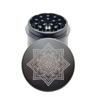 Star Mandala Black Mini Weed Grinder – Best Pocket Herb Grinder