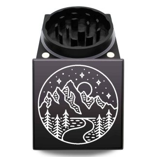Starry River Night American Built Square Weed Grinder – Best 65mm Herb Grinder 2 Piece