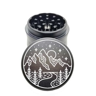 Starry Tahoe Black Pocket Weed Grinder – Compact Metal Grinder