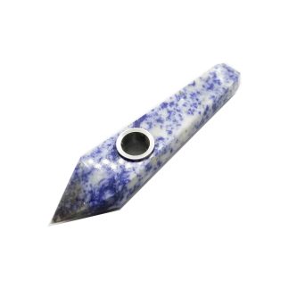 Sodalite Gemstone Pipe with Screen (Style #3)
