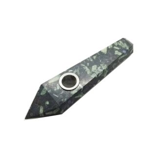 Plum Blossom Jasper Gemstone Pipe with Screen (STYLE #7)