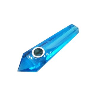 Blue Smelting Quartz Gemstone Pipe with Screen (Style #9)