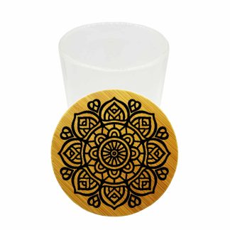 Sunflower Mandala Herb Storage Jar – Airtight Cannabis Container 200ml
