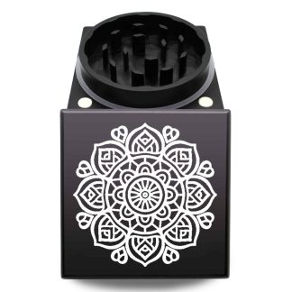 Sunflower Mandala USA Made Cubed Herb Grinder – Premium 2.5 Inch Weed Crusher