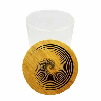 Swirly Design Herb Stash Jar – 200ml Airtight Weed Storage Jar with Bamboo Lid