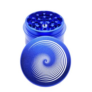 Swirly Blue Pocket Herb Grinder – #1 Portable Weed Grinder