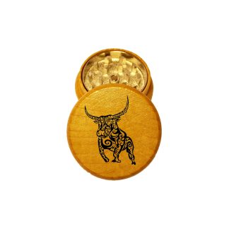 Taurus Mini Wooden Weed Grinder – Compact Herb Grinder