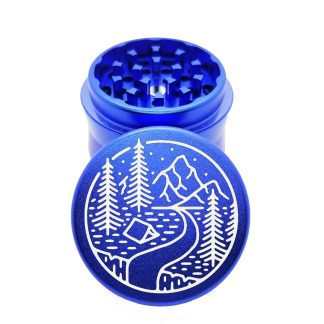 Tent Camping Blue Compact Weed Grinder – #1 Small Crusher