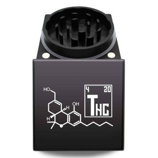THC Molecule American Made Cubed Herb Grinder – Premium 65mm Weed Crusher