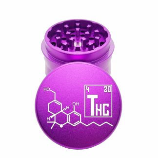 THC Molecule Purple Small Aluminum Grinder – Best Mini Herb Grinder