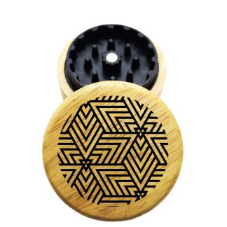 The Hybrid™ Mini Grinder: The Points – Compact Wooden Herb Grinder 2.3" Mini Grinder