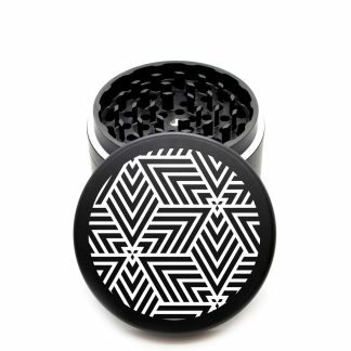 USA Made The Puck® Grinder: The Points – Large 90mm Black Weed Grinder