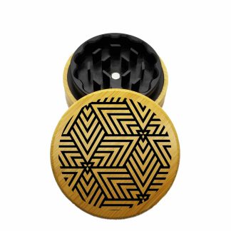 USA Made The Puck® Hybrid™ Grinder: The Points – 70mm Wooden Herb Grinder – 2PC Style