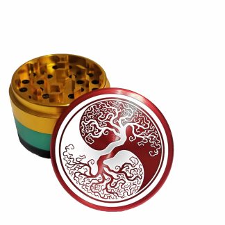 Tree of Life Full Size Rasta Edition Grinder – Premium Kief Catcher Tool