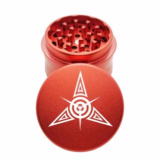 Tribal Star Red Pocket Herb Grinder – 4 Piece Weed Crusher