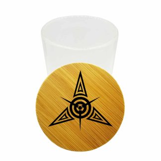 Tribal Star Weed Stash Jar – Smell Proof Glass Herb Container 200ml Bamboo Seal