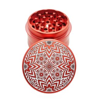 Trippy Hippie Red Best Weed Grinder Mini – Pocket Herb Crusher