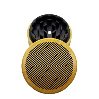 USA Made The Puck® Hybrid™ Grinder: Trippy V2 – 2.75" Wooden Weed Grinder | Two Piece Grinder