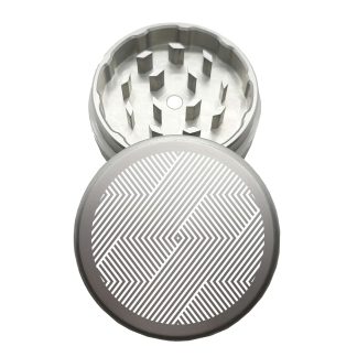 USA Made: Trippy V2, The Puck® Grinder, Gen II, Silver, 63mm, 2-Piece
