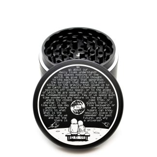 USA Made The Puck® Grinder: The Greater Question – Premium 90mm Black Weed Grinder