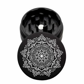 USA Made The Puck® Grinder: Web Mandala, 1.750 [45mm], Black, 2 Piece