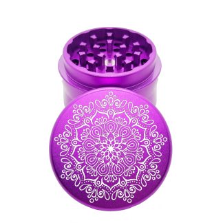 Web Mandala Purple Aluminum Weed Grinder – Best Small Crusher