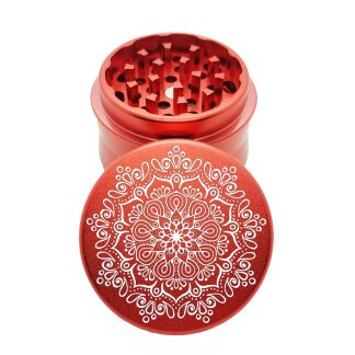 Web Mandala Red Mini Weed Grinder – Herb Pocket Crusher