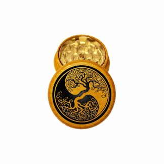 Yin & Yang Mini Wooden Weed Grinder – Pocket Herb Grinder
