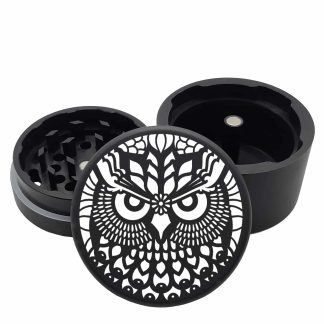 USA Made: Horned Owl Mandala, 2.500 [63mm], Black, 3 Piece