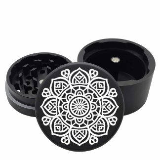 USA Made: Sunflower Mandala, Black, 2.500 [63mm], 3 Piece