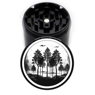 Trees V1 63mm Black 4-Chamber Herb Grinder
