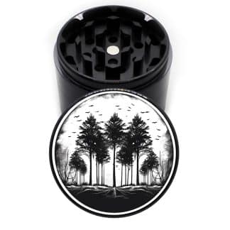 Trees V2 63mm Black 4-Piece Marijuana Grinder